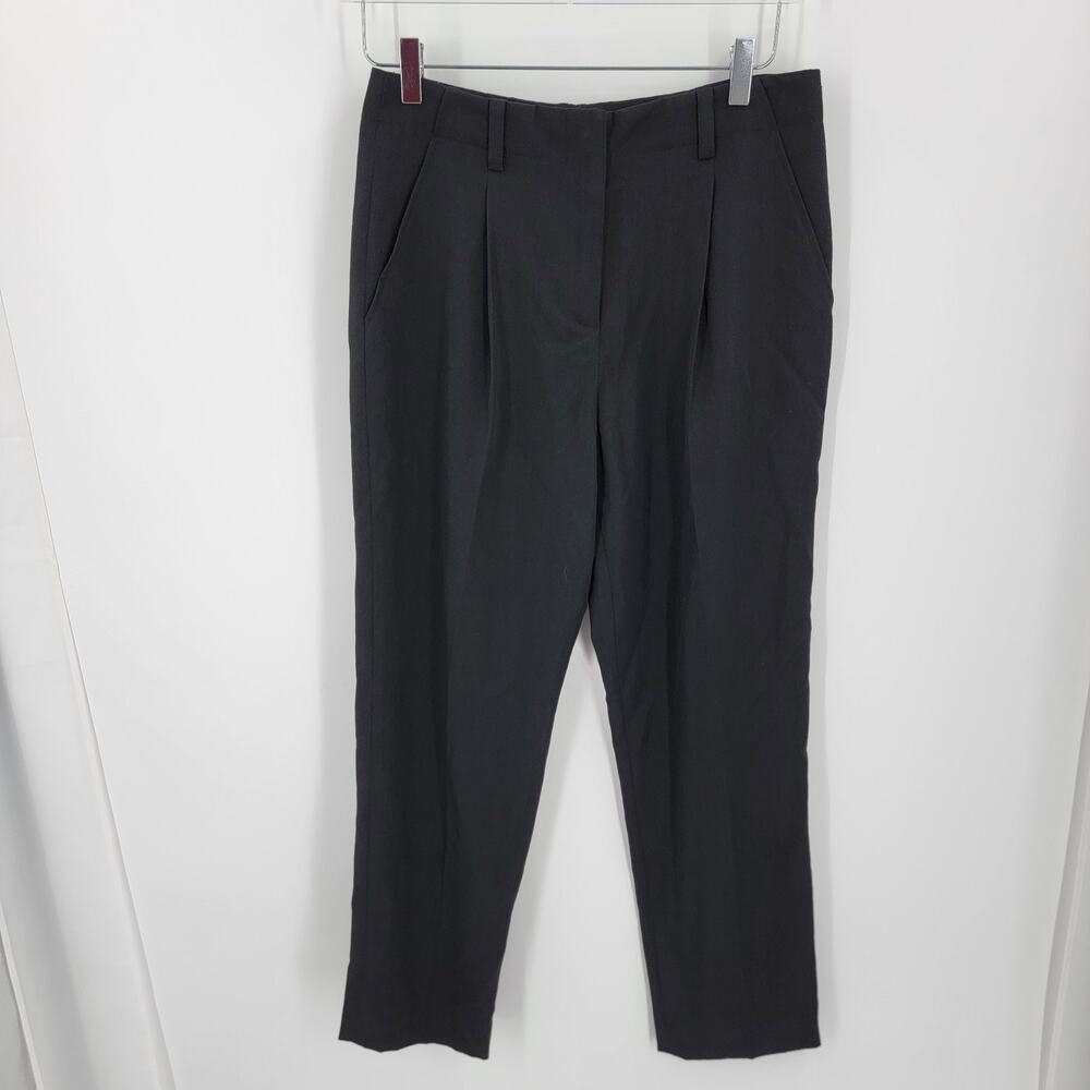 Organic by John Patrick Pants Womens 8 Wool Pleat Front Pockets Career Office